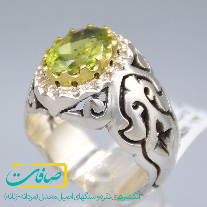 انگشتر زبرجد تراشدار «کد 2932»