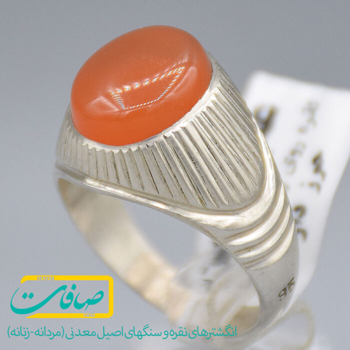 انگشتر عقیق یمنی مردانه دارای حرز «کد 3388»
