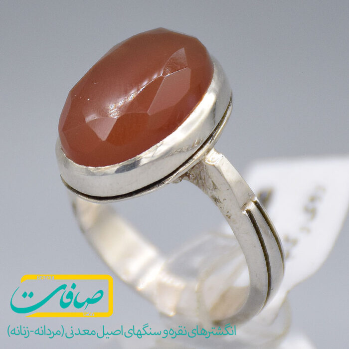 انگشتر عقیق یمنی تراشدار مردانه «کد 3598»