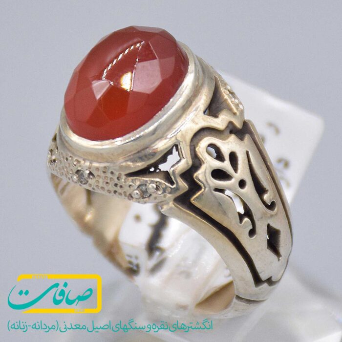 انگشتر عقیق یمنی مردانه «کد 3859»