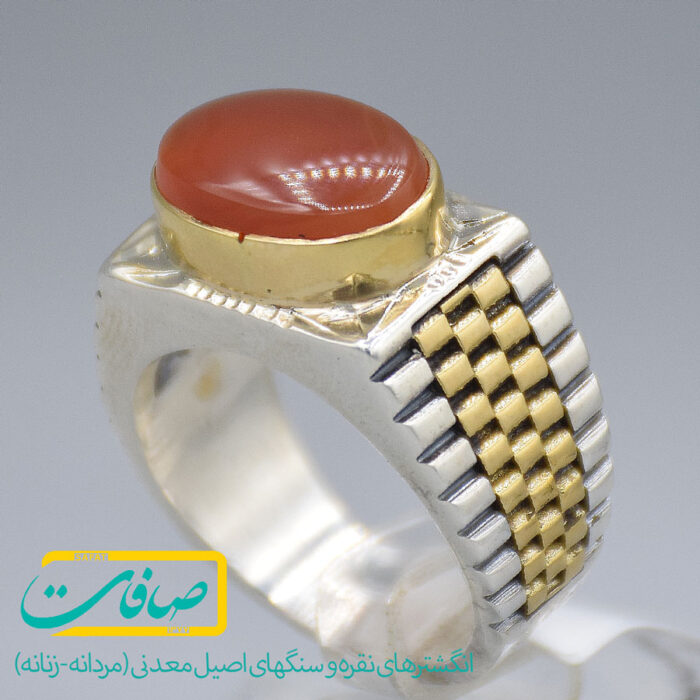 انگشتر عقیق یمنی مردانه «کد 3670»