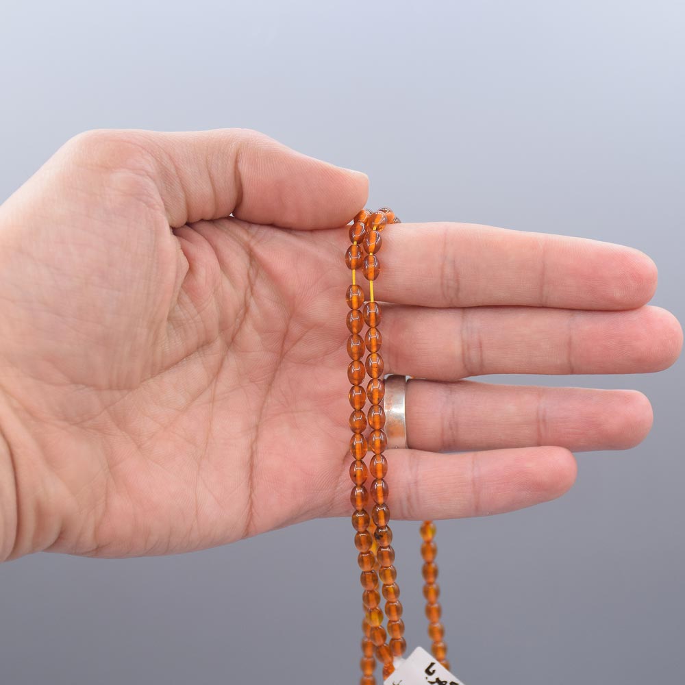 تسبیح کهربا نارنجی لهستانی 100 دانه «کد 5388» - Image 3
