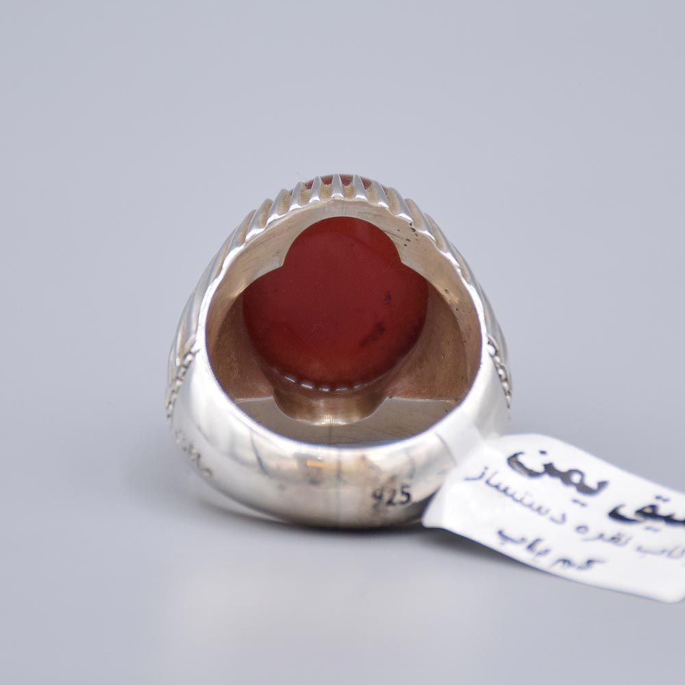 انگشتر عقیق یمنی مردانه «کد 5991» - Image 4