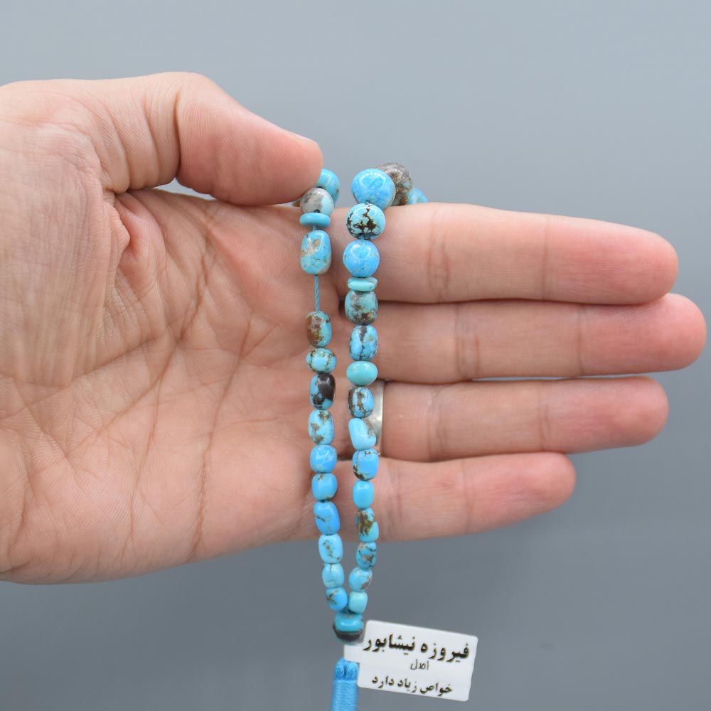 تسبیح فیروزه نیشابور 33 دانه «کد 6037» - تصویر 3