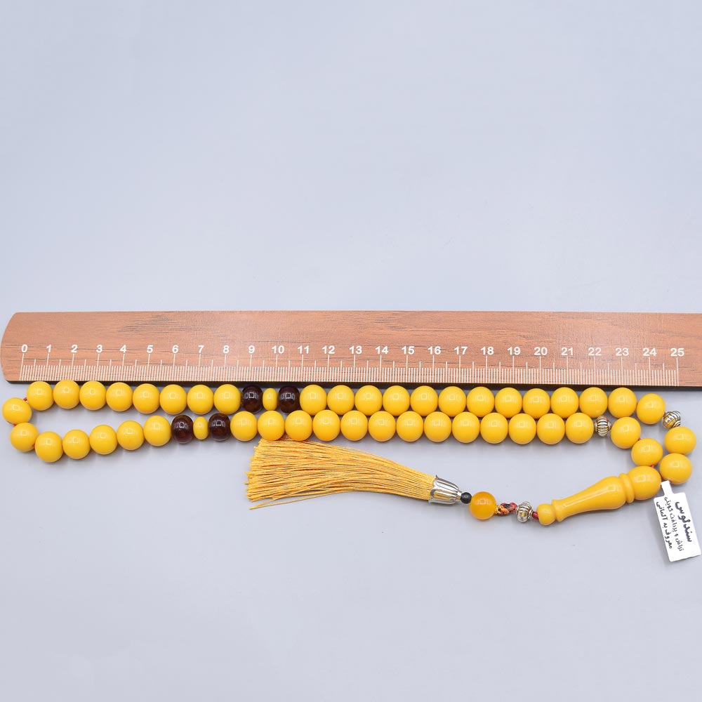 تسبیح سندلوس زرد اصل 33 دانه «کد 6605» - Image 2