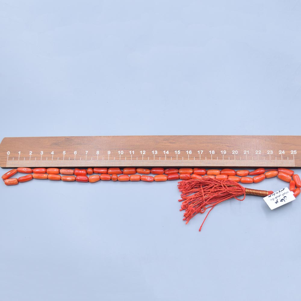 تسبیح مرجان طبیعی با رنگ احیا نشده و کمیاب 33 دانه «کد 6865» - تصویر 2